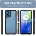 Pikkukuva 8 / 8: SKALO Motorola Moto E14 4G Iskunkestävä Clear Hybridi Suojakuori - Musta
