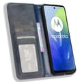 Miniatyrbild 2 av 7: SKALO Motorola Moto E14 4G Embossed Premium Plånboksfodral - Blå