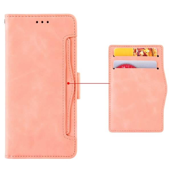 SKALO Motorola Moto E14 4G 6-lokeroa Lompakkokotelo - Pinkki