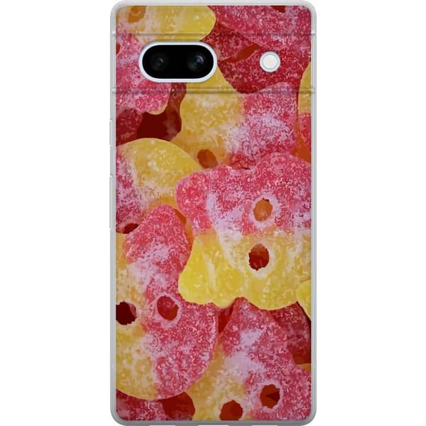 Google Pixel 7a Genomskinligt Skal BUBS Raspberry | Blueberry