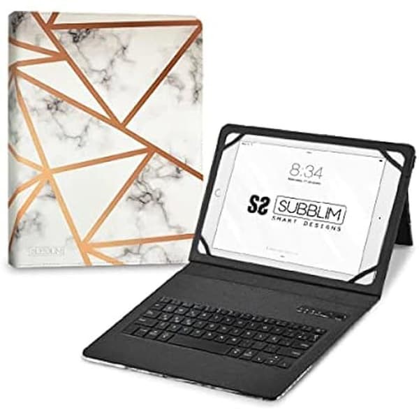 SUBBLIM FUNDA Tablet KEYTAB Pro BT Trendig MARMOL Blanco