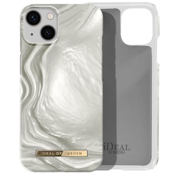 Skal till iPhone 13 Luxury Ultra Thin Luminous Pearl iDeal of Sweden Silver