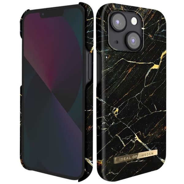 Skal till iPhone 13 Marbled Luxury Ultratunn Port Laurent Marble iDeal of Sweden Svart / Guld