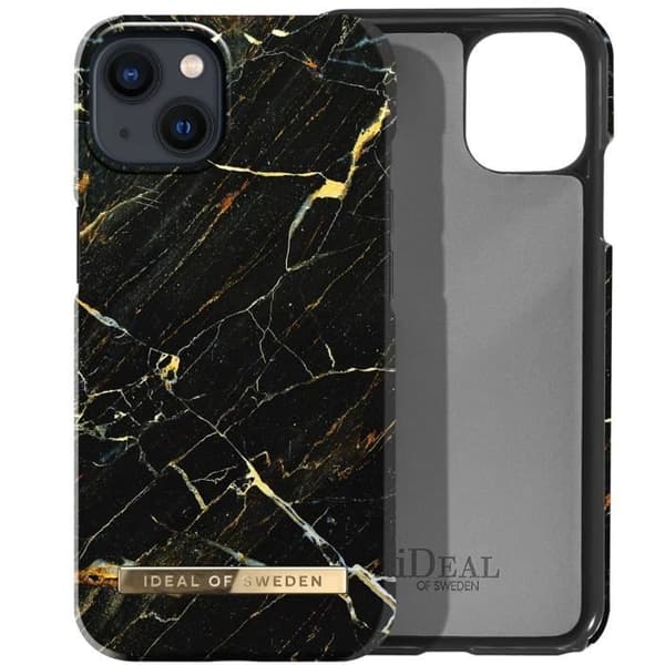 Skal till iPhone 13 Marbled Luxury Ultratunn Port Laurent Marble iDeal of Sweden Svart / Guld