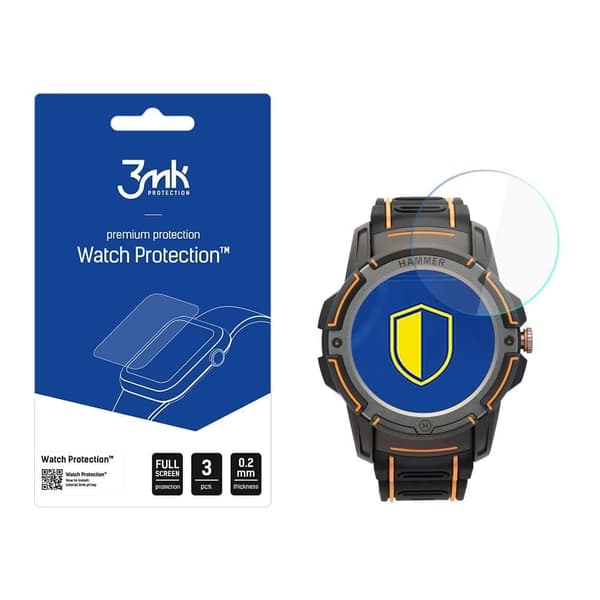 Hammer Watch Plus - 3mk Watch Protection v. FlexibleGlass Lite