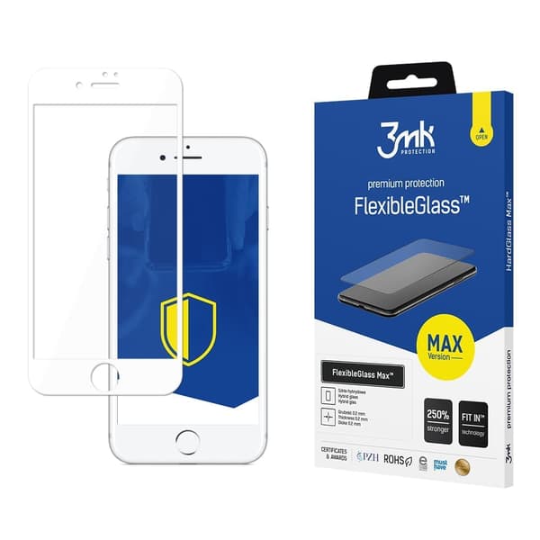 Apple iPhone 7/8 Plus White - 3mk FlexibleGlass Max