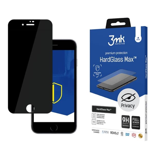 Apple iPhone 8 Black - 3mk HardGlass Max Privacy