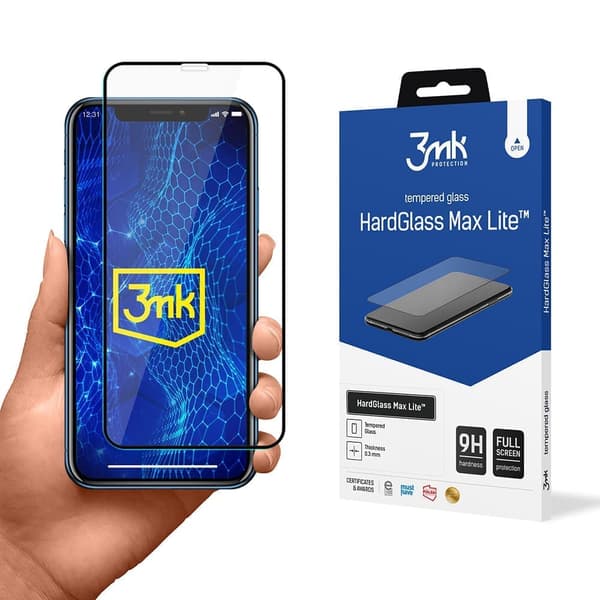Apple iPhone Xr Black - 3mk HardGlass Max Lite