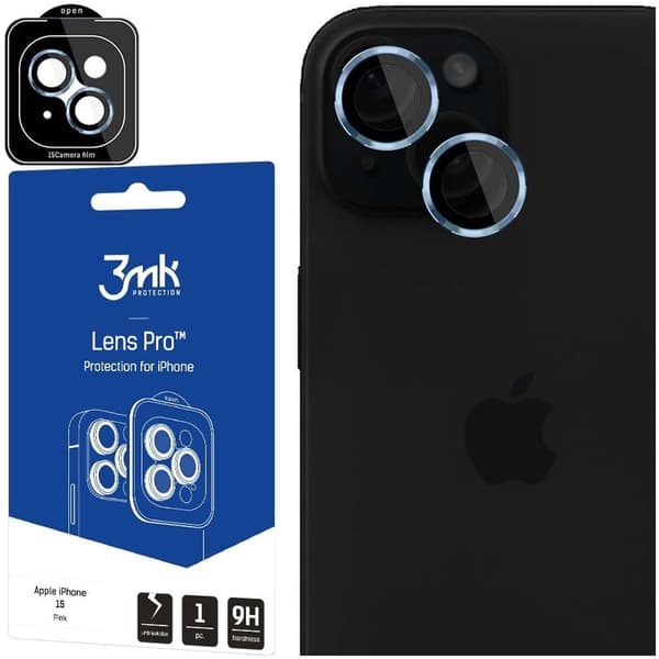 Apple iPhone 15 - 3mk Lens Protection Pro Blue