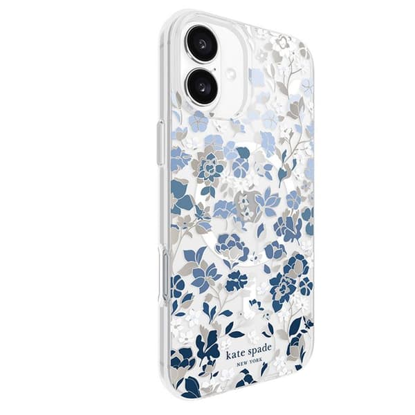 iPhone 16 Plus-fodral - Flowerbed Blue - Kate Spade New York Protective Gems MagSafe