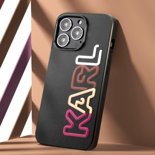 Fodral till iPhone 13 Pro Stötsäkert med upphöjda kanter Karl Lagerfeld Svart