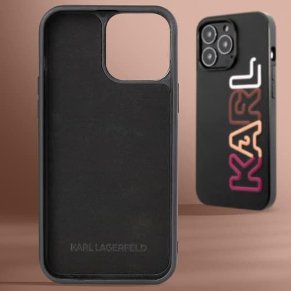 Fodral till iPhone 13 Pro Stötsäkert med upphöjda kanter Karl Lagerfeld Svart