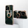 Miniatyrbild 6 av 6: iPhone 16 Pro Max Elegant & Stöttåligt Skal med Ringhållare Flawless - Mörkgrön