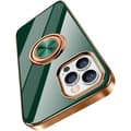 Miniatyrbild 1 av 6: iPhone 16 Pro Max Elegant & Stöttåligt Skal med Ringhållare Flawless - Mörkgrön