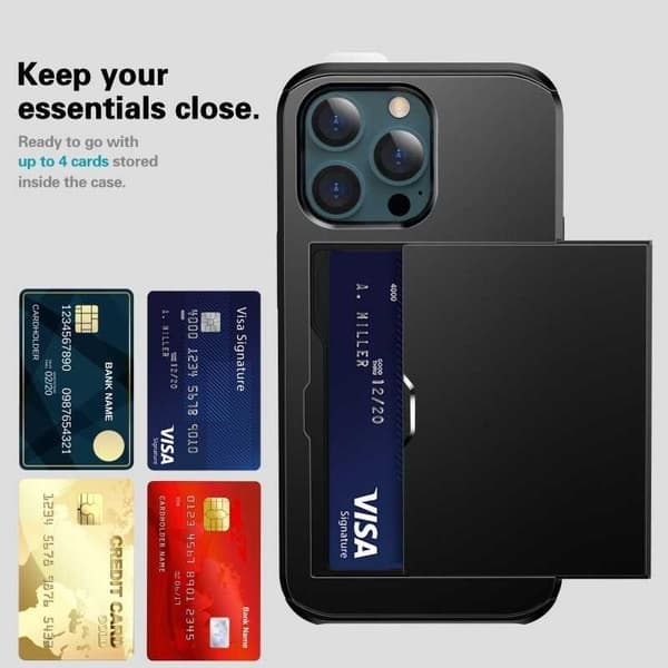 iPhone 16 Pro Max Stöttåligt Skal Kortfack StreetWise