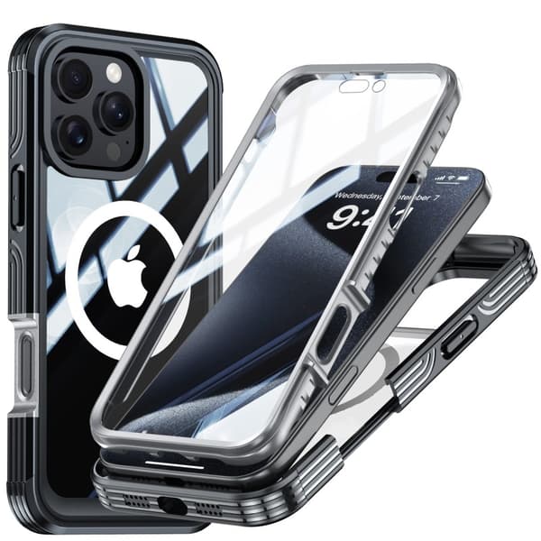 iPhone 16 Pro Max Heltäckande Magsafe Premium 3D Skal 3in1 ThreeSixty