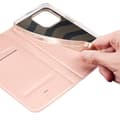 Miniatyrbild 7 av 9: iPhone 16 Pro Max Dux Ducis Skin Pro Flipfodral med Kortfack - Roseguld