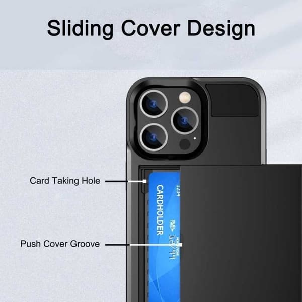 iPhone 16 Pro Max Stöttåligt Skal med Kortfack