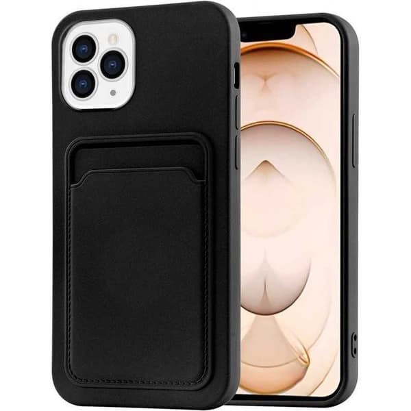 iPhone 16 Pro Max Gummibelagd Stöttåligt Skal med Kortfack Liquid