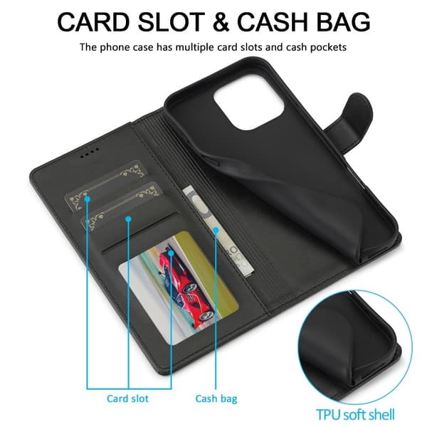 LC.IMEEKE Plånboksfodral iPhone 16 Pro Max - Svart