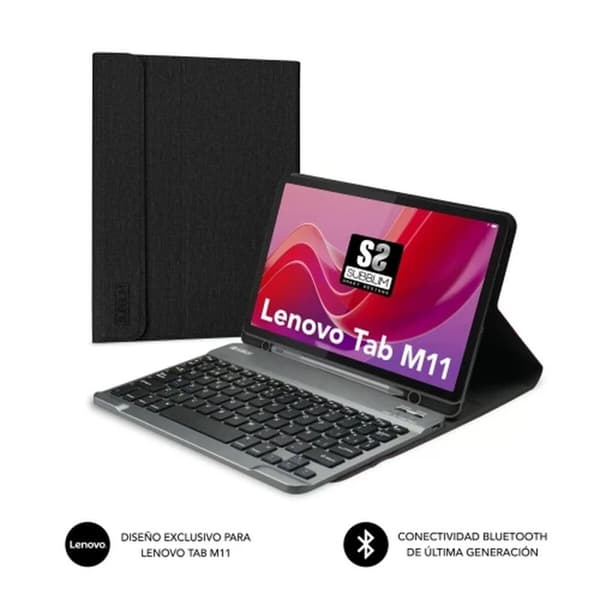 Tablet cover Subblim SUBKT3-BTL310 Sort Spansk qwerty QWERTY