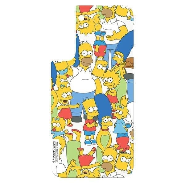 Samsung GP-TOU021HOWYW Paneeli kehyksen suojukseen Galaxy S22 Simpsons Mix valkoinen/valkoinen