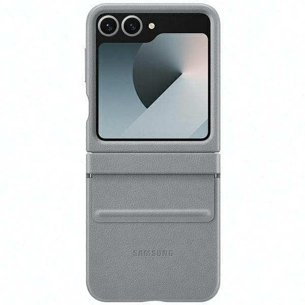 Kotelo Samsung EF-VF741PJEGWW Z Flip6 F741 harmaa/harmaa läppä ECO-nahkakotelo