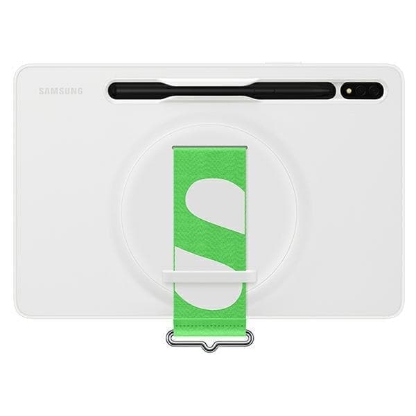 Samsung EF-GX700CW Tab S8 kotelo valkoinen/valkoinen hihnasuojus