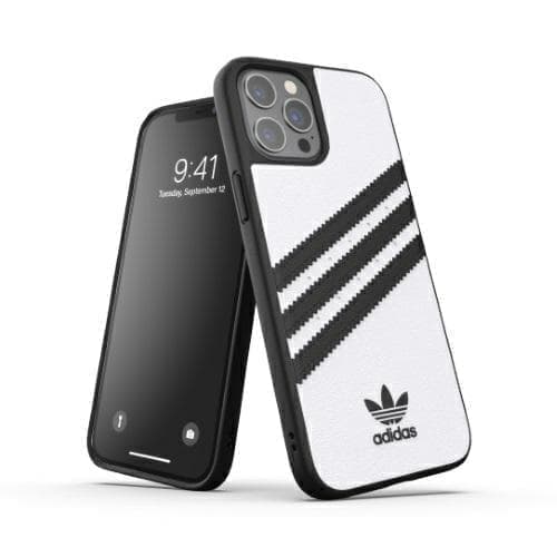 Adidas OR Molded Case PU iPhone 12 Pro Max valkoinen-musta/valko-musta 42239