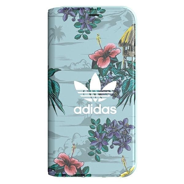 Adidas Booklet Case kukkainen iPhone X/XS harmaa/harmaa 30927