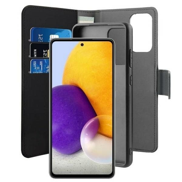 Puro Lompakko Irrotettava Samsung A72 5G A726/A72 LTE A725 2in1 musta/musta SGA72BOOKC3BLK