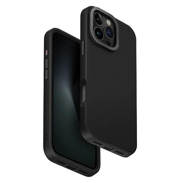 UNIQ kotelo Keva Max iPhone 16 Pro Max 6,9" Magclick Charging musta/hiilenmusta