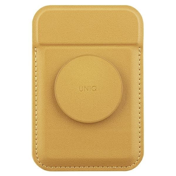 UNIQ Flixa magneettikorttilompakko jalustalla keltainen/kanariankeltainen MagSafe