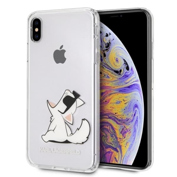 Karl Lagerfeld KLHCI65CFNRC iPhone Xs Max kovakotelo läpinäkyvä Choupette Fun