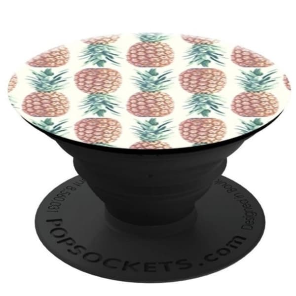 Popsockets Pineapple Pattern 101233 puhelinteline ja teline Sort, Brun, Grønn, Hvit