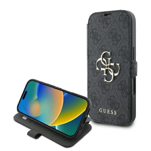 Guess GUBKP16X4GMGGR iPhone 16 Pro Max 6,9" musta/musta kirja 4G metallilogo