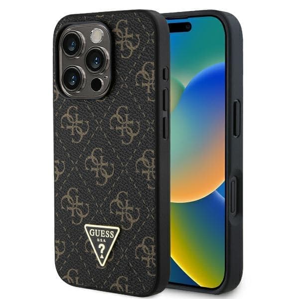 Guess GUHCP16XPG4GPK iPhone 16 Pro Max 6,9" musta/musta kovakotelo Uusi 4G Triangle
