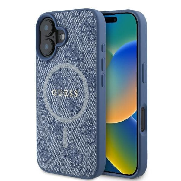 Guess GUHMP16MG4GFRB iPhone 16 Plus 6,7" sininen/sininen kovakotelo 4G Ring Classic Logo MagSafe