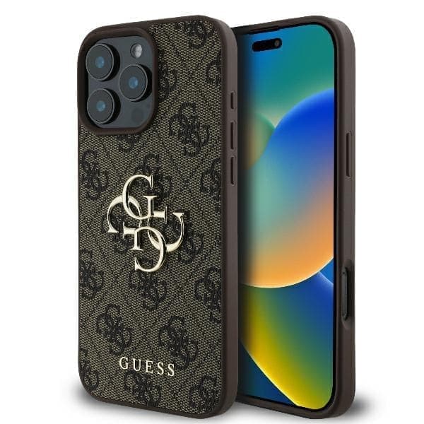 Guess GUHCP16X4GMGBR iPhone 16 Pro Max 6,9" ruskea/ruskea kovakotelo 4G Big Logo