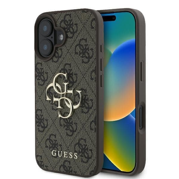 Guess GUHCP16S4GMGBR iPhone 16 6,1" ruskea/ruskea kovakotelo 4G Big Logo