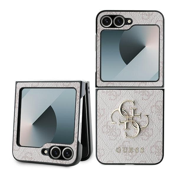 Guess GUHCZF64GMGPI Z Flip6 F741 pinkki/pinkki nahkainen 4G metallilogo