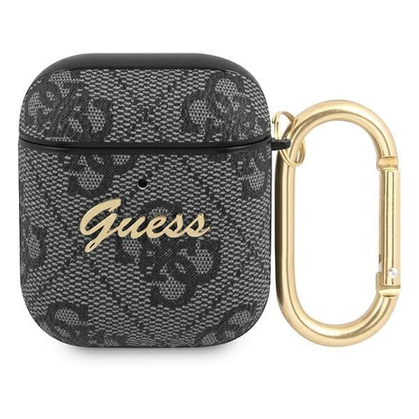 Guess GUA24GSMK AirPods 1/2 kansi harmaa/harmaa 4G Script Metal Collection