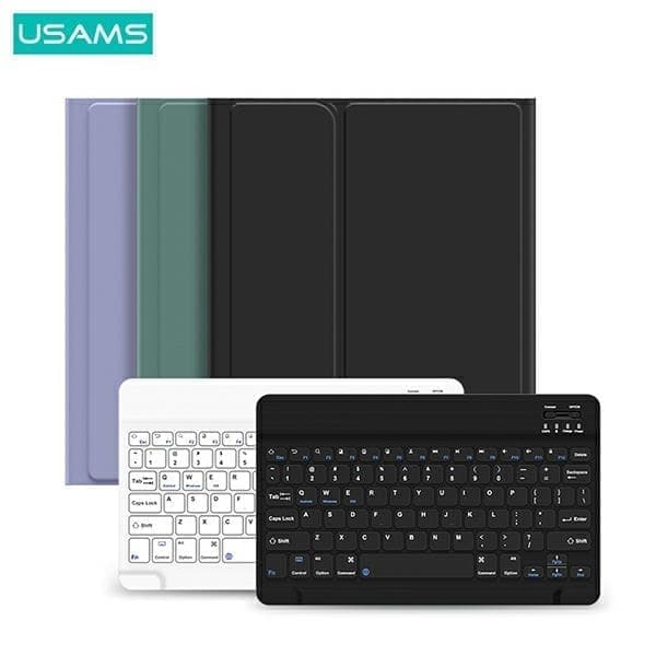 USAMS Winro-deksel med tastatur iPad 10,2" grønt etui-hvitt tastatur/grønt deksel-hvitt tastatur IP1027YR02 (US-BH657)