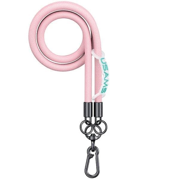 USAMS Universal puhelimen kaulanauha 1,2 m pinkki/pinkki ZB282GS03 (US-ZB282)