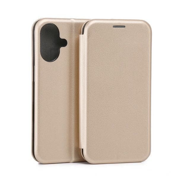 Beline Book Magnetic iPhone 16 6,1" kotelo kulta/kulta