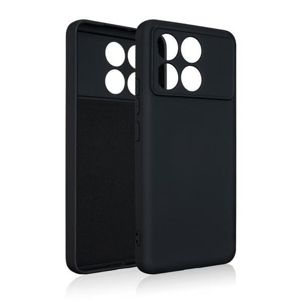 Beline silikonikotelo Xiaomi Poco F6 Prolle musta/musta