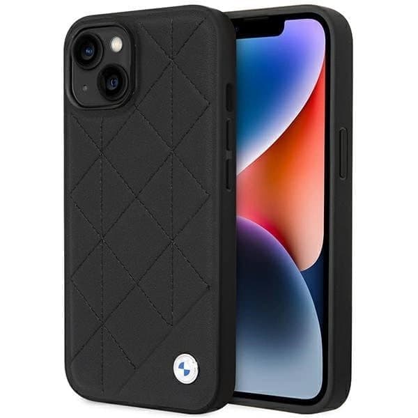 BMW BMHCP14S22RQDK kuori iPhone 14:lle - musta Nahka tikattu
