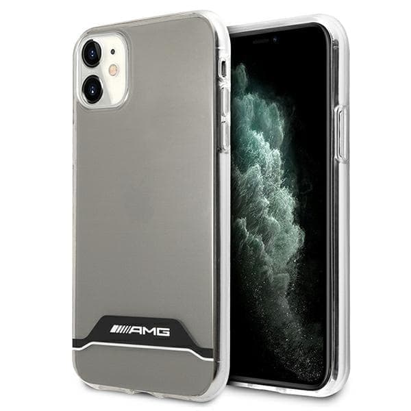 AMG AMHCN61TCBW iPhone 11 / Xr 6,1" läpinäkyvä kovakotelo Electroplate mustavalkoinen