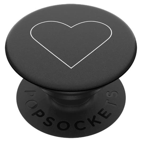 Popsockets 2 White Heart Black 800667 puhelinteline ja jalusta - vakiona