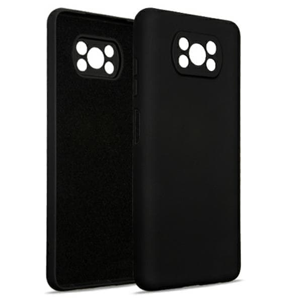 Beline silikonikotelo Xiaomi Poco X3 Prolle musta/musta